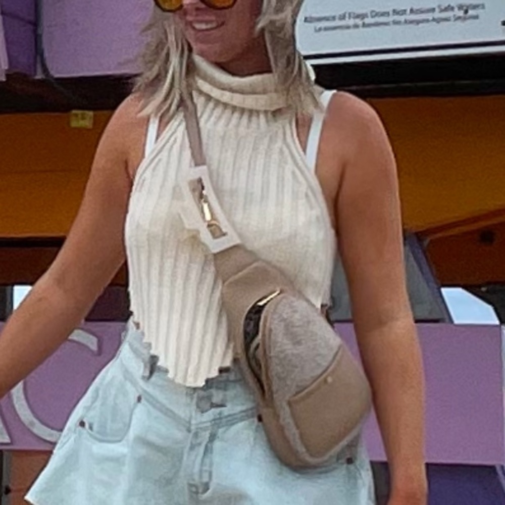 Stella Dallas mock neck crop top!